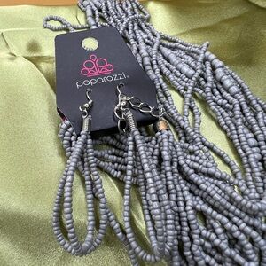 Paparazzi Gray Beaded Necklace Set